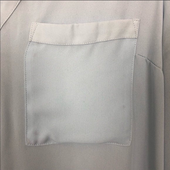 Express baby blue Portofino shirt women’s Sz M - Picture 3 of 8